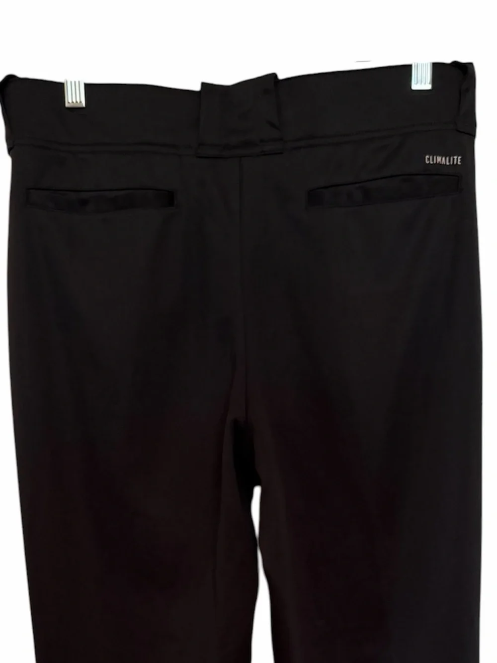 Adidas Baseball Pants Mens Sz M Black Climalite Snap Zip Athletic Sport Pockets